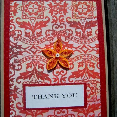 Red Thank You Postcard