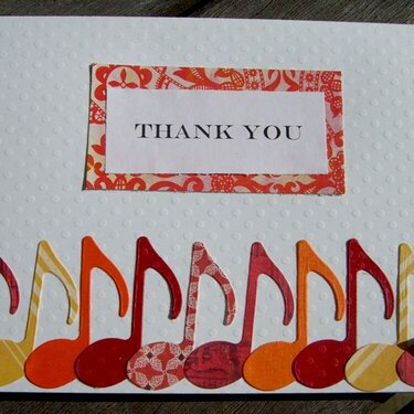 TY Card with Music Notes