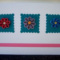 Quilled Floral Thank you card
