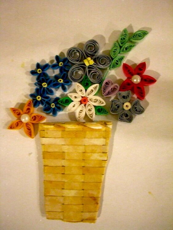 Quilled Bouquet In Process A