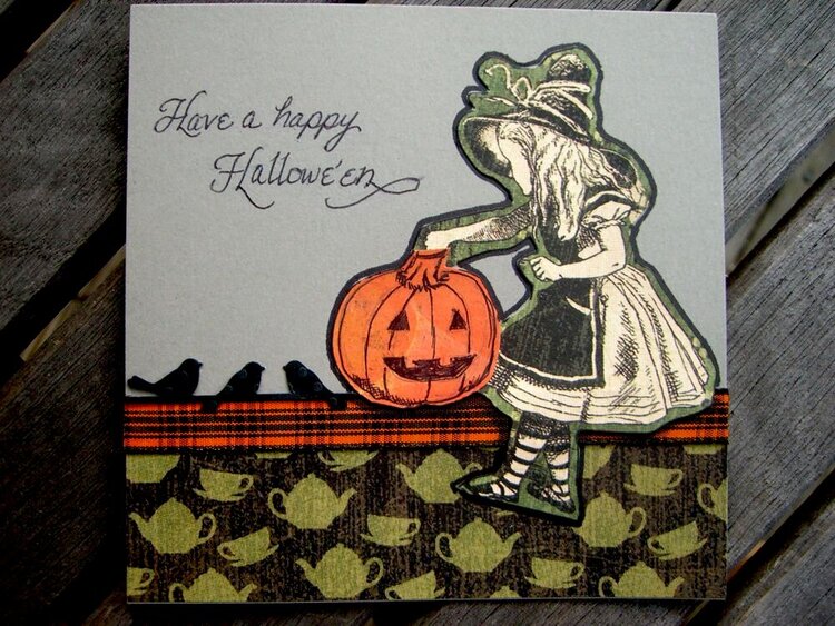 Alice Halloween Square card