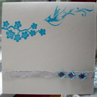 Birdie Cherry Blossom Simple Card