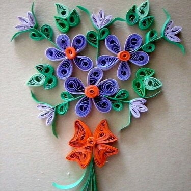 Quilling Project A: Violet Bouquet