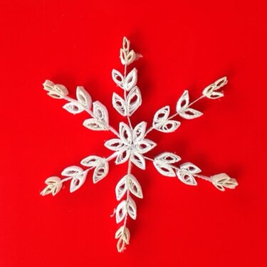 First quilled snowflake (recycled)