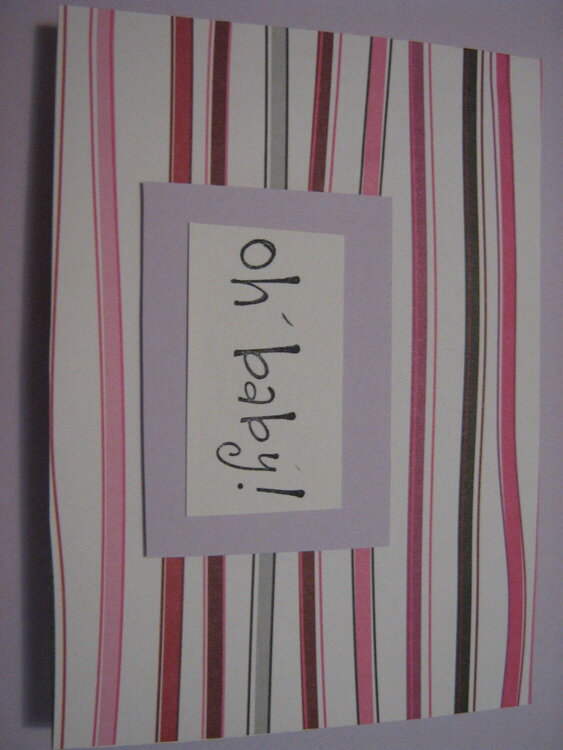 Oh Baby! Stripey Card