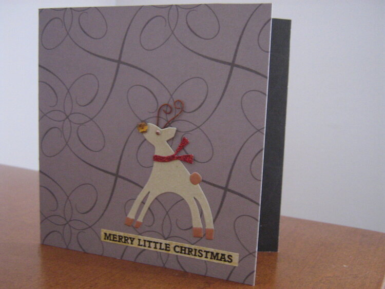 Merry Little CHristmas Reindeer Card