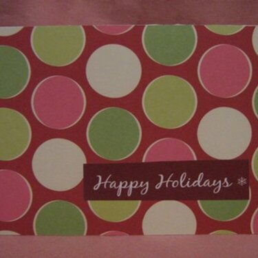 Happy Holidays Polka Dot Card