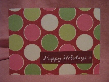 Happy Holidays Polka Dot Card