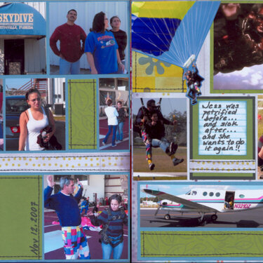 Skydiving - Jessica - 2 page layout