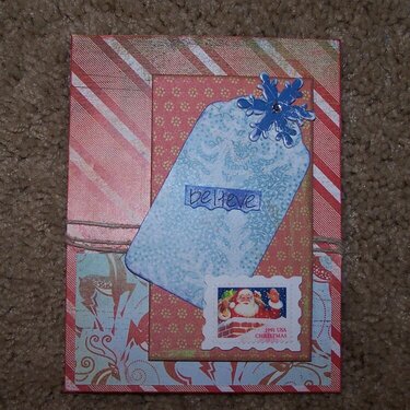 Christmas Card using Postage Stamp