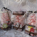 Clear Scraps Christmas Candy containers