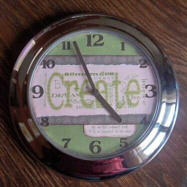 Clock for my Scraproom (Scrapbook Dimensions Issue#1)