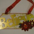 Believe wall hanging - New Clear Scraps