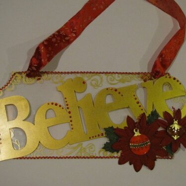 Believe wall hanging - New Clear Scraps
