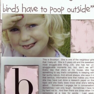 birds have to poop outside (SS March/April 2006)
