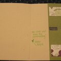 Inside of Mary Anne's Card