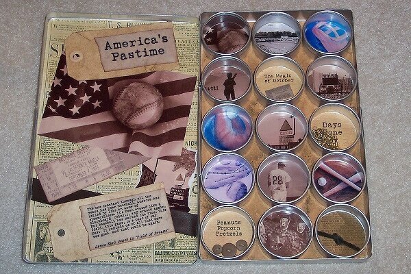 altered watchmaker&#039;s tin - America&#039;s Pastime