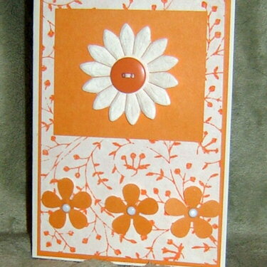 Flowery orange card