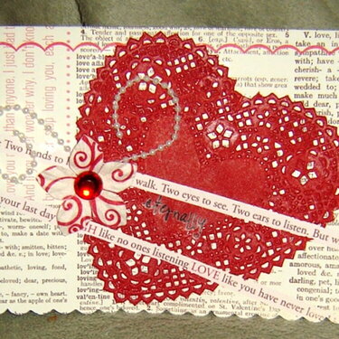 Heart doily card