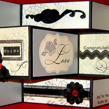 Tri-fold wedding card