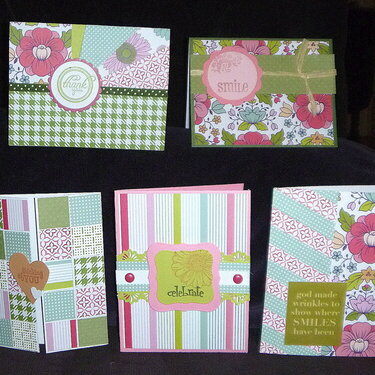 Set of coordinating cards