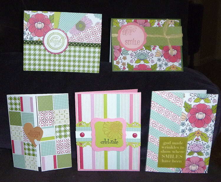 Set of coordinating cards