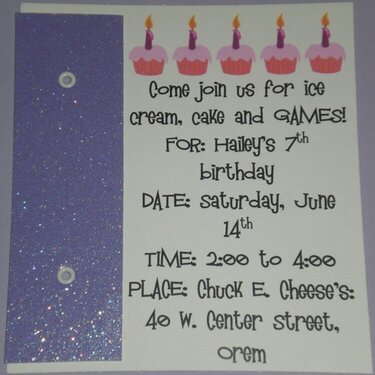 Purple Birthday Invite