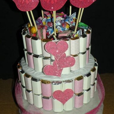 Valentine&#039;s Day Candy Cake.