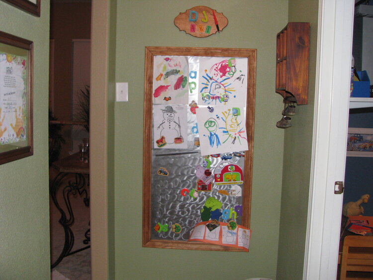 my son&#039;s magnetic art board