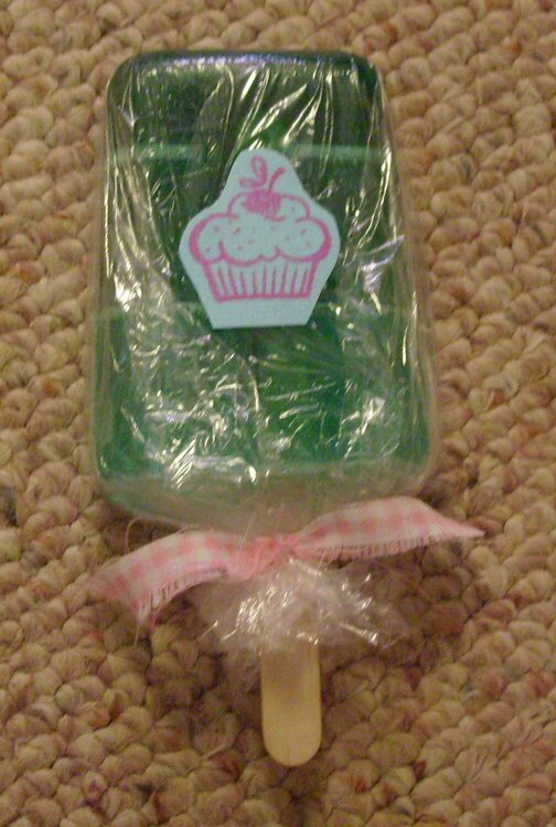 Cotton Candy Cupcake Soap Popcicle