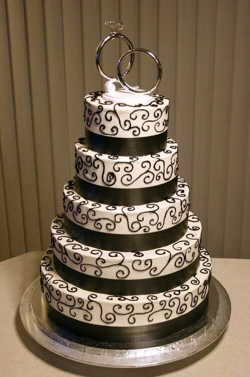 Scrolled Wedding Cake