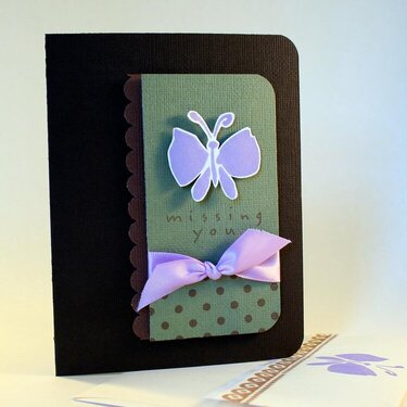 Missing You Butterfly Card