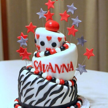 Savanna&#039;s Topsy Turvy cake