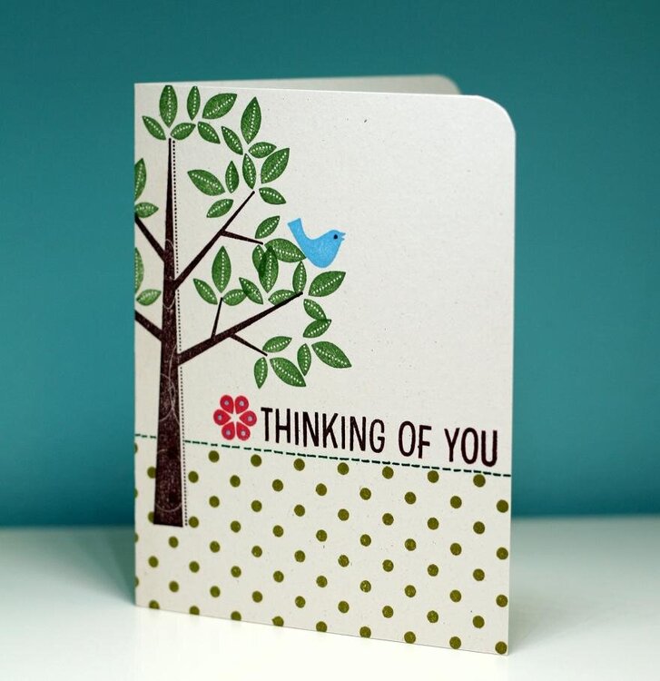 Stamped Thinking of You Card