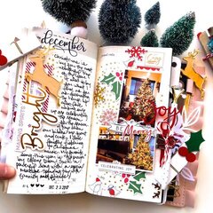 Merry and Bright Traveler's Notebook Layout