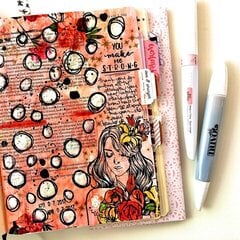 You Make Me Strong Bible Journaling Layout