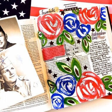 Patriotic Bible Journaling Layout