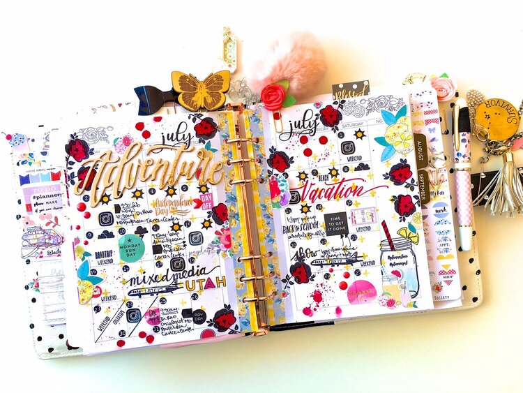 July Monthly Planner Layout