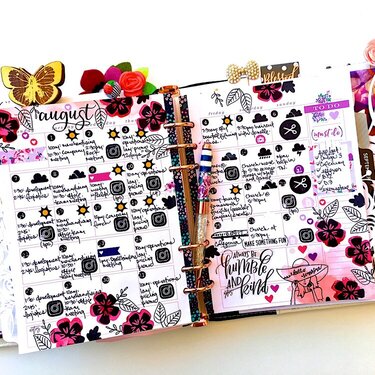 August Planner Monthly Layout