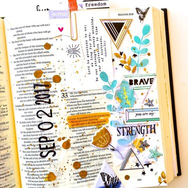 My Strength Journaling Bible Layout