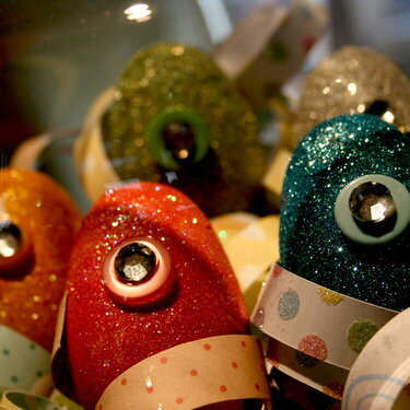 Glitter Easter Eggs Close.up