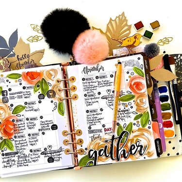 November Monthly Planner Layout