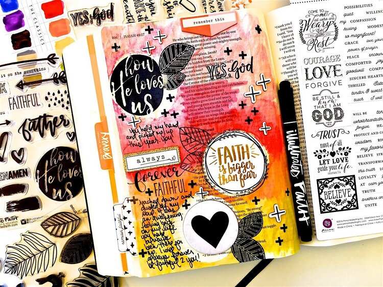 Journaling Bible Layout - How He Loves Us