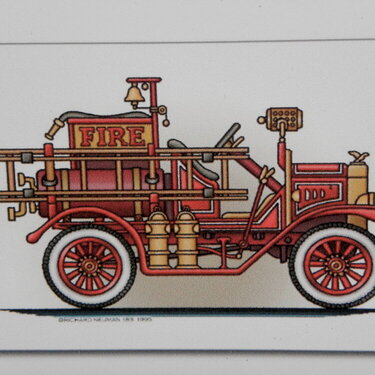 Fire Truck for Birthday Card