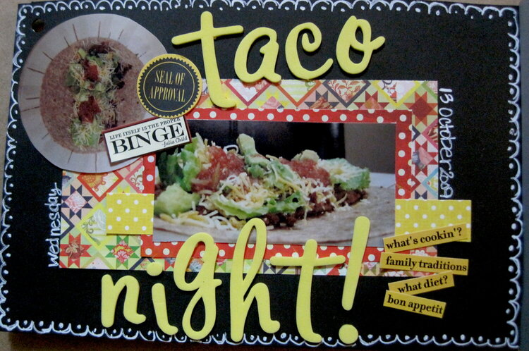 13 october wednesday: taco night