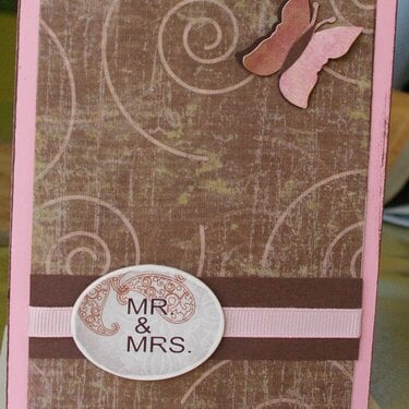 Mr and Mrs wedding card