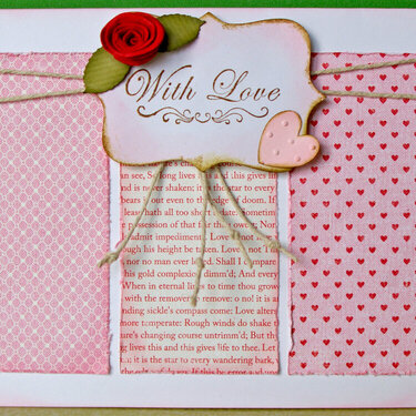 With Love Valentine&#039;s card