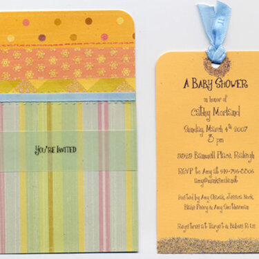 baby shower invitation two pieces