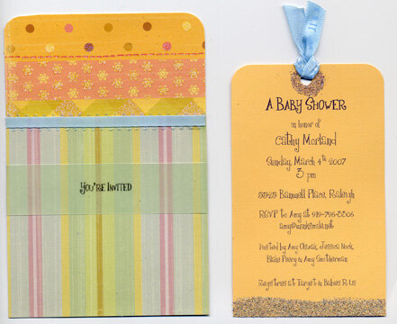 baby shower invitation two pieces