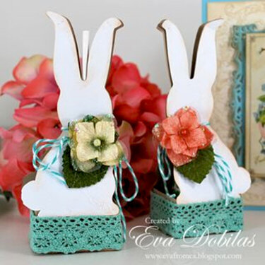 Easter Bunnies candy holder